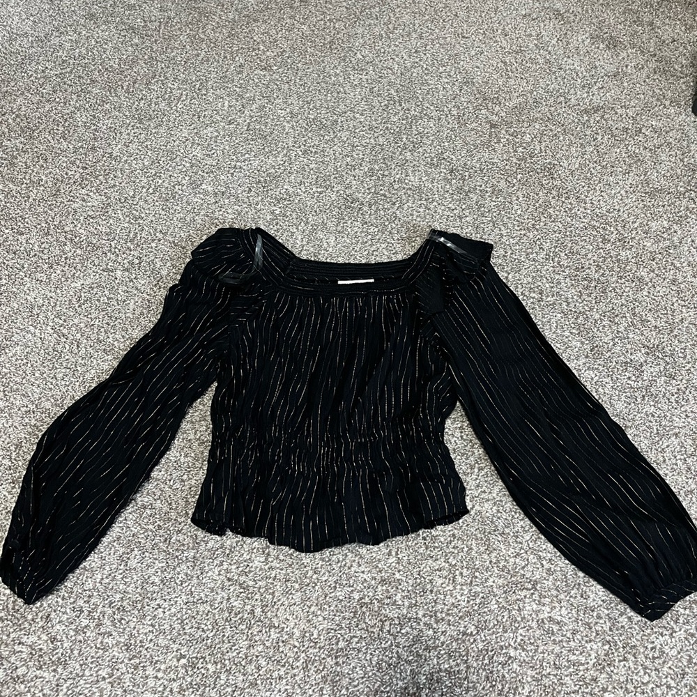 Black and gold blouse
